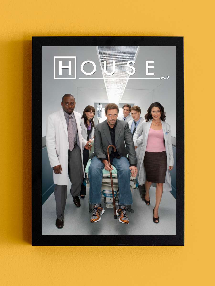 House, M.D. - House Dizi Tablo Siyah Çerçeveli Dizi Poster Duvar Tablo