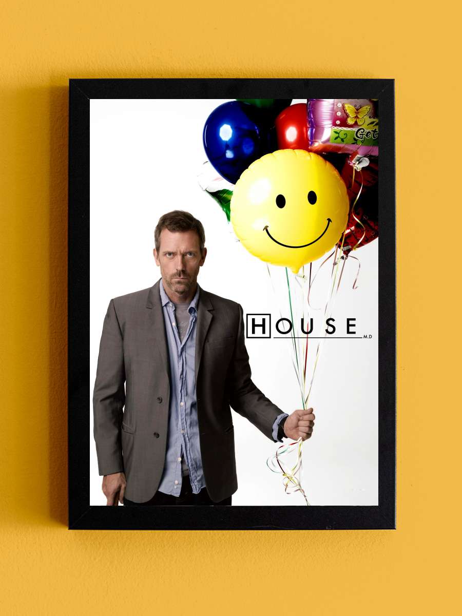 House, M.D. - House Dizi Tablo Siyah Çerçeveli Dizi Poster Duvar Tablo