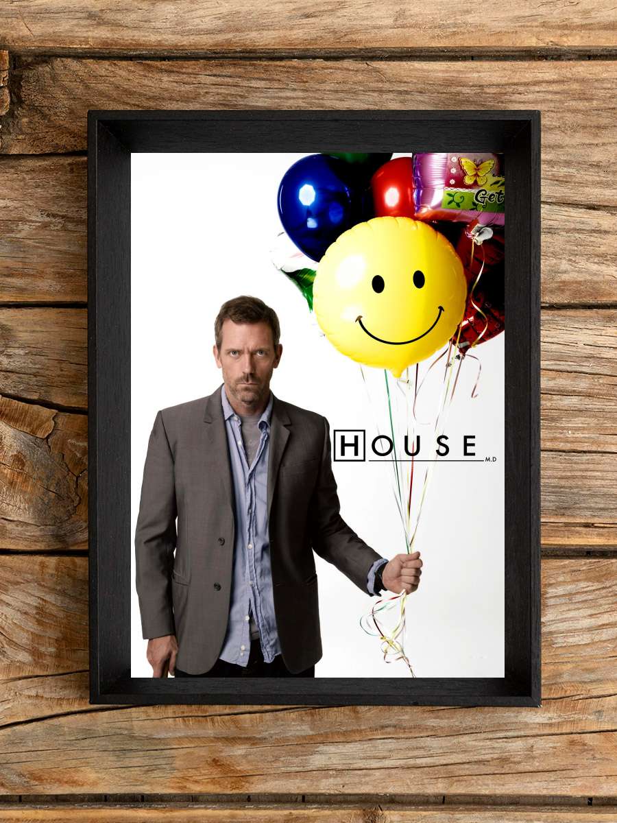 House, M.D. - House Dizi Tablo Siyah Çerçeveli Dizi Poster Duvar Tablo