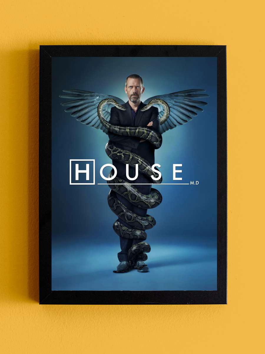 House, M.D. - House Dizi Tablo Siyah Çerçeveli Dizi Poster Duvar Tablo