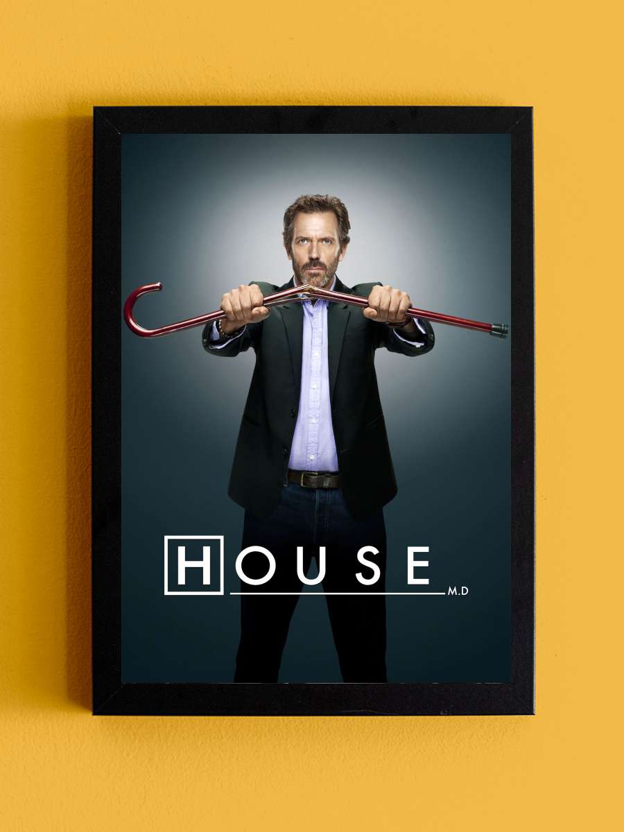 House, M.D. - House Dizi Tablo Siyah Çerçeveli Dizi Poster Duvar Tablo