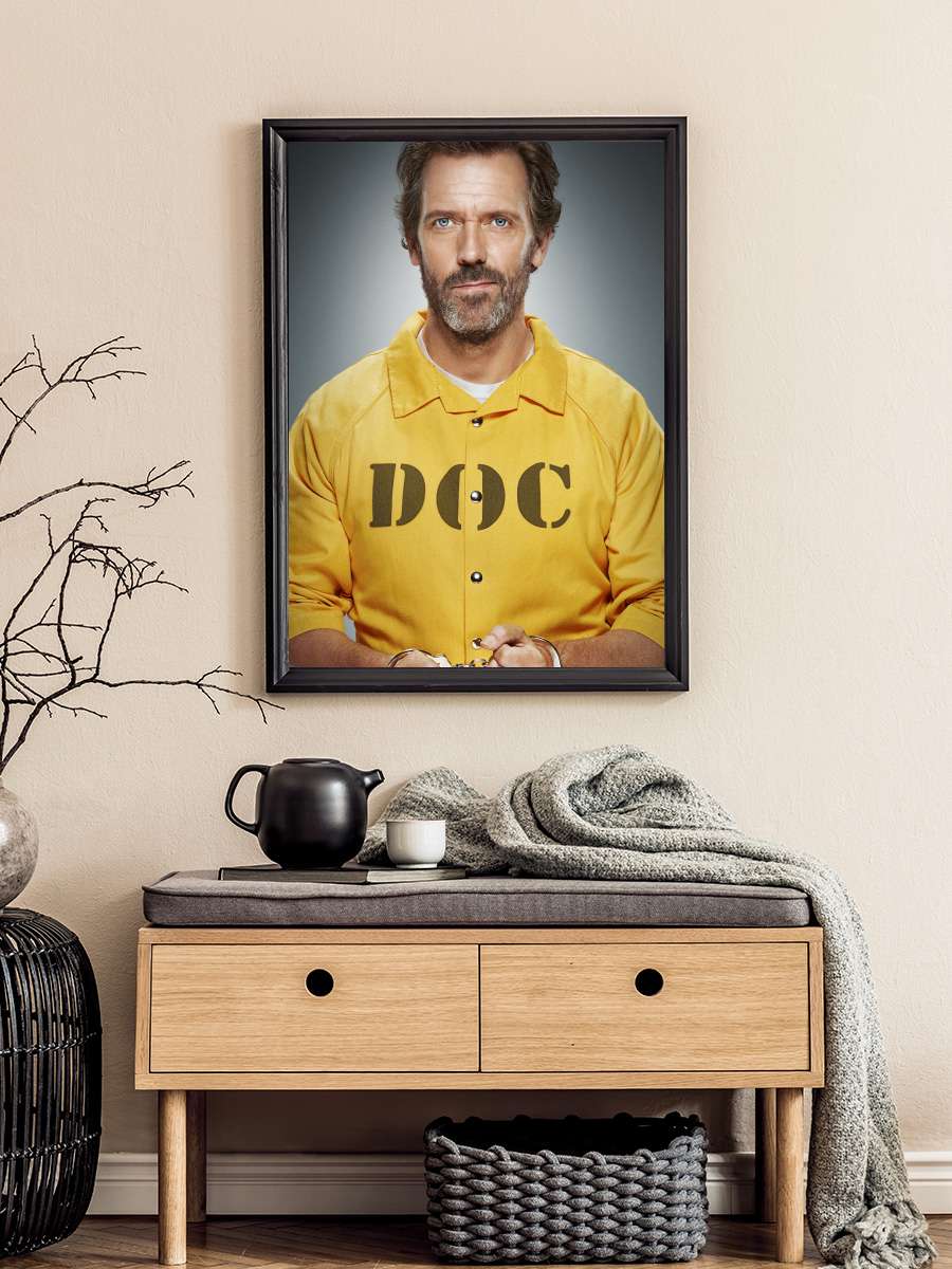 House, M.D. - House Dizi Tablo Siyah Çerçeveli Dizi Poster Duvar Tablo