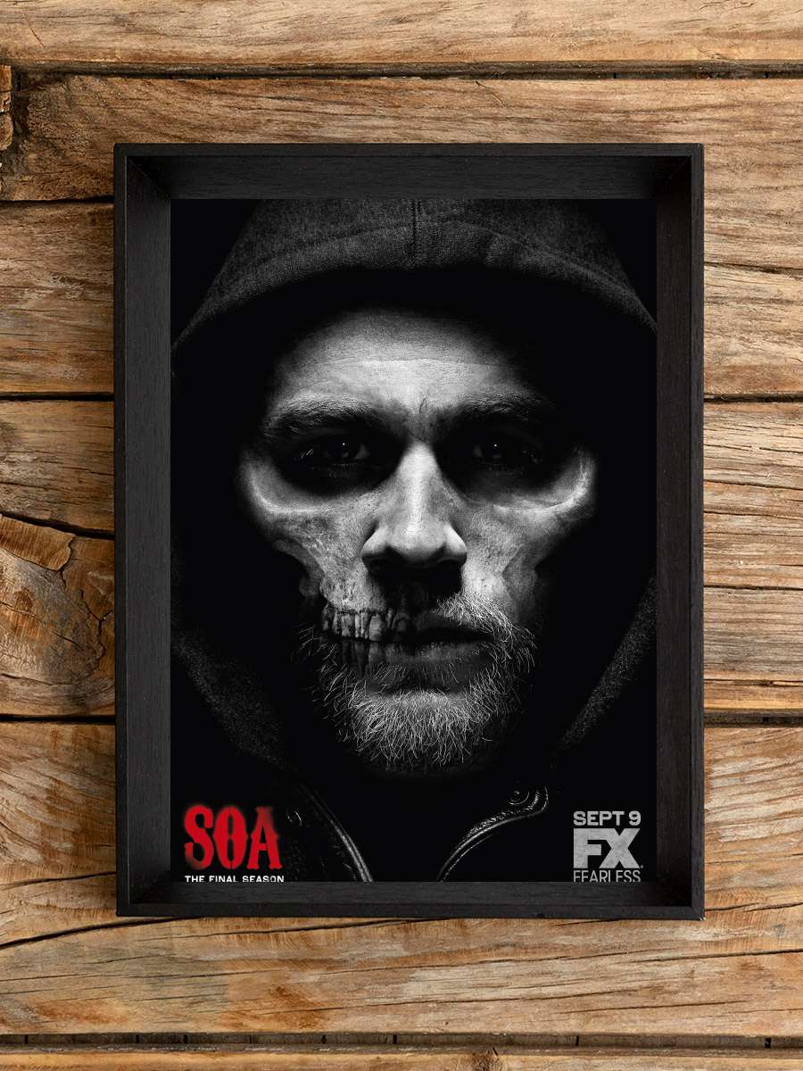 Sons of Anarchy Dizi Tablo Siyah Çerçeveli Dizi Poster Duvar Tablo