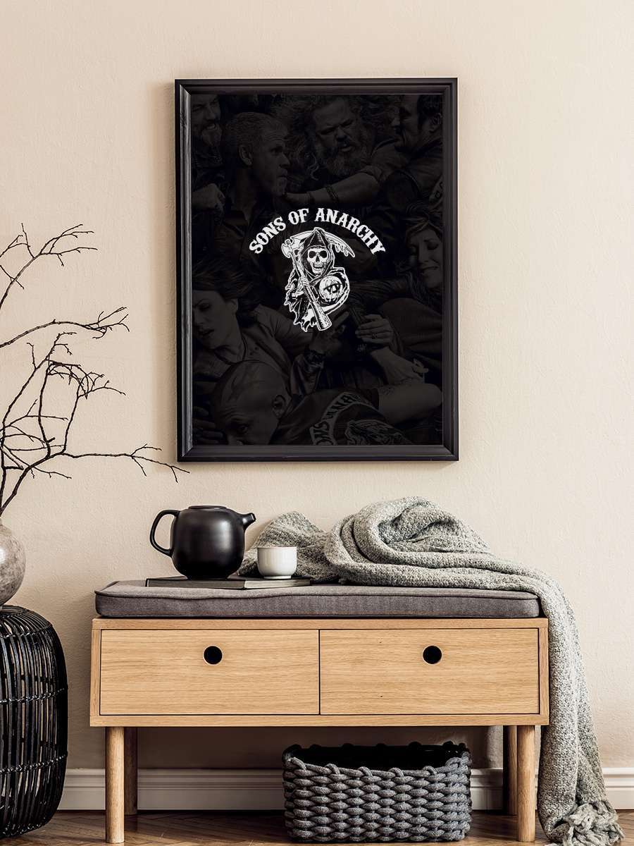 Sons of Anarchy Dizi Tablo Siyah Çerçeveli Dizi Poster Duvar Tablo