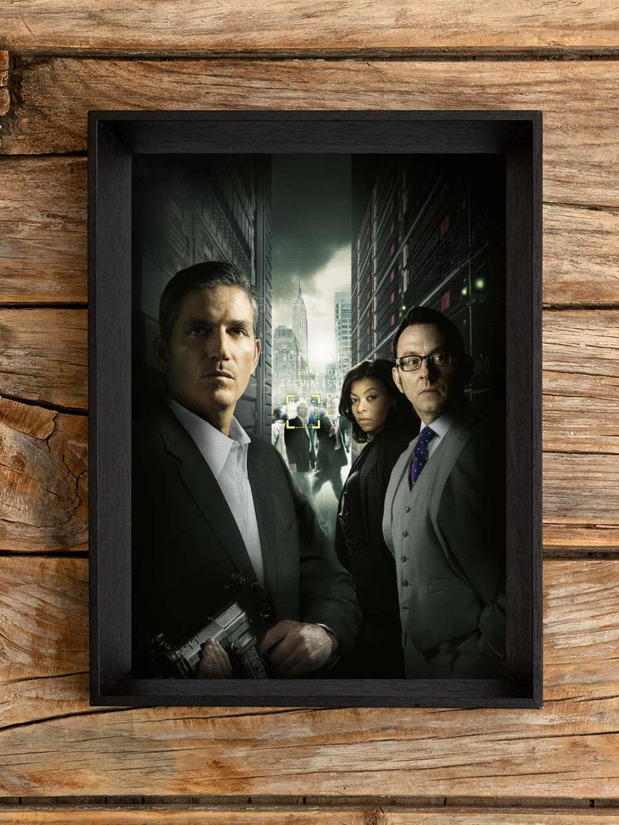 Person of Interest Dizi Tablo Siyah Çerçeveli Dizi Poster Duvar Tablo