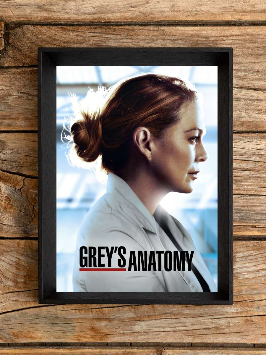 Grey's Anatomy Dizi Tablo Siyah Çerçeveli Dizi Poster Duvar Tablo