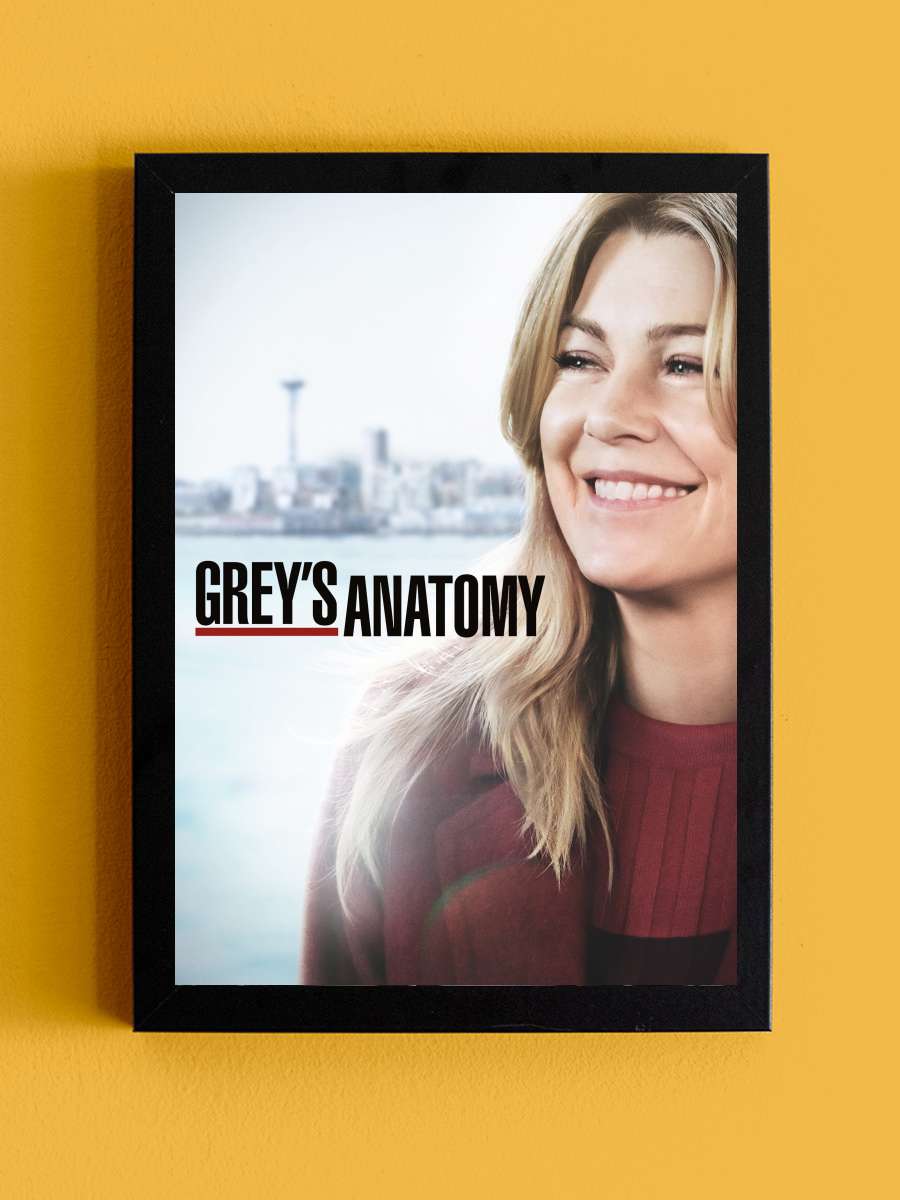 Grey's Anatomy Dizi Tablo Siyah Çerçeveli Dizi Poster Duvar Tablo