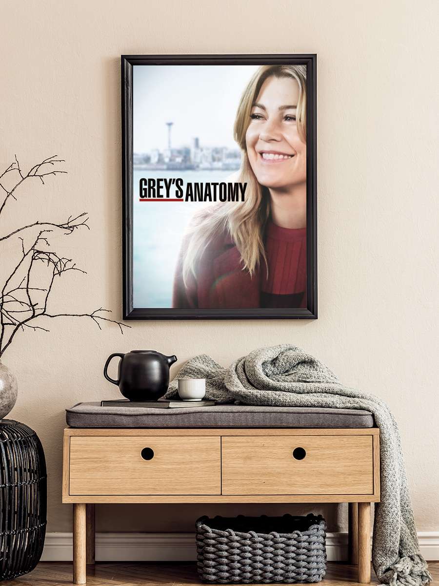 Grey's Anatomy Dizi Tablo Siyah Çerçeveli Dizi Poster Duvar Tablo