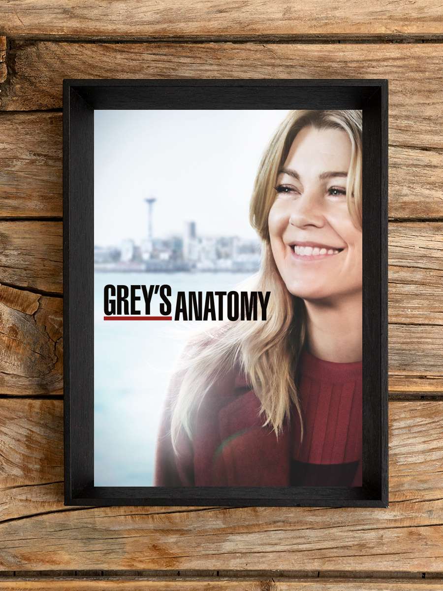 Grey's Anatomy Dizi Tablo Siyah Çerçeveli Dizi Poster Duvar Tablo