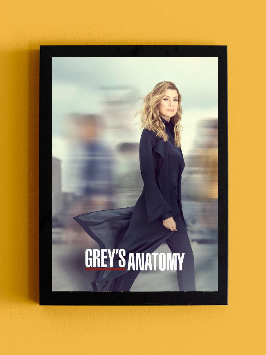 Grey's Anatomy Dizi Tablo Siyah Çerçeveli Dizi Poster Duvar Tablo