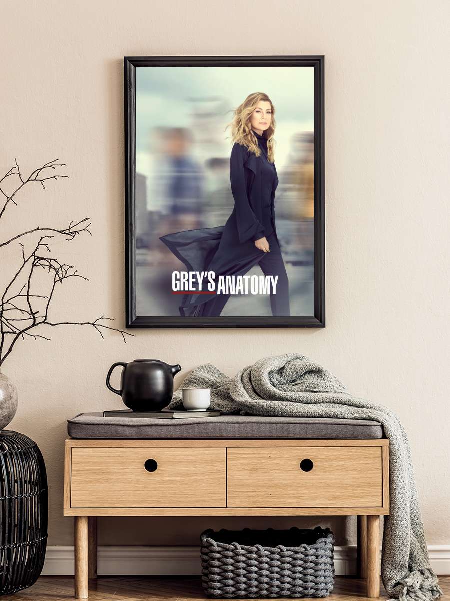 Grey's Anatomy Dizi Tablo Siyah Çerçeveli Dizi Poster Duvar Tablo