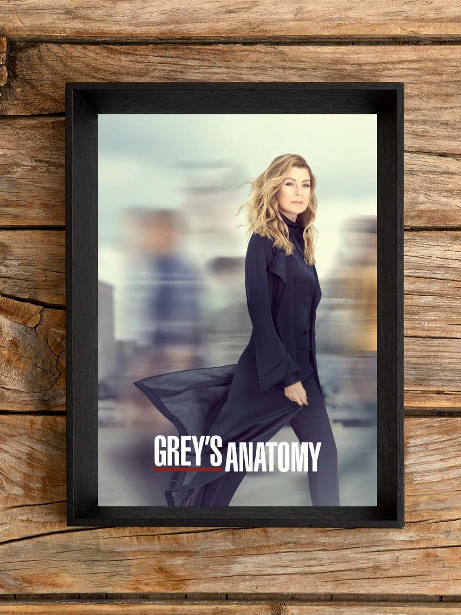 Grey's Anatomy Dizi Tablo Siyah Çerçeveli Dizi Poster Duvar Tablo