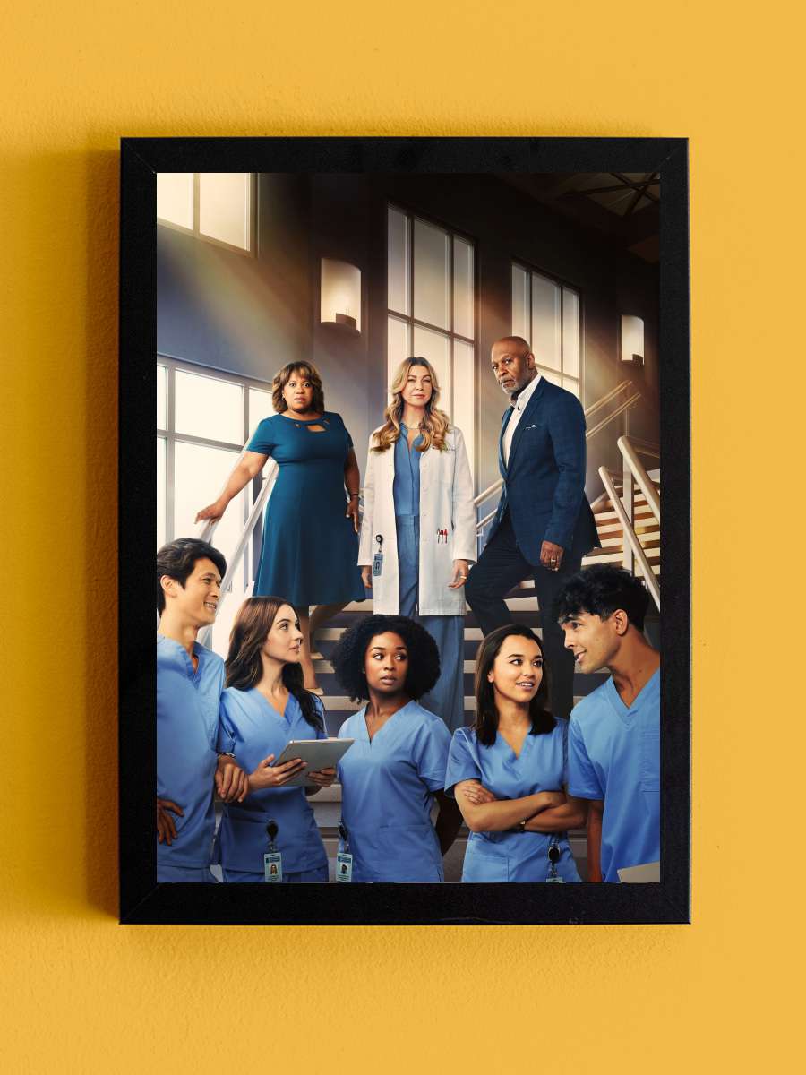 Grey's Anatomy Dizi Tablo Siyah Çerçeveli Dizi Poster Duvar Tablo