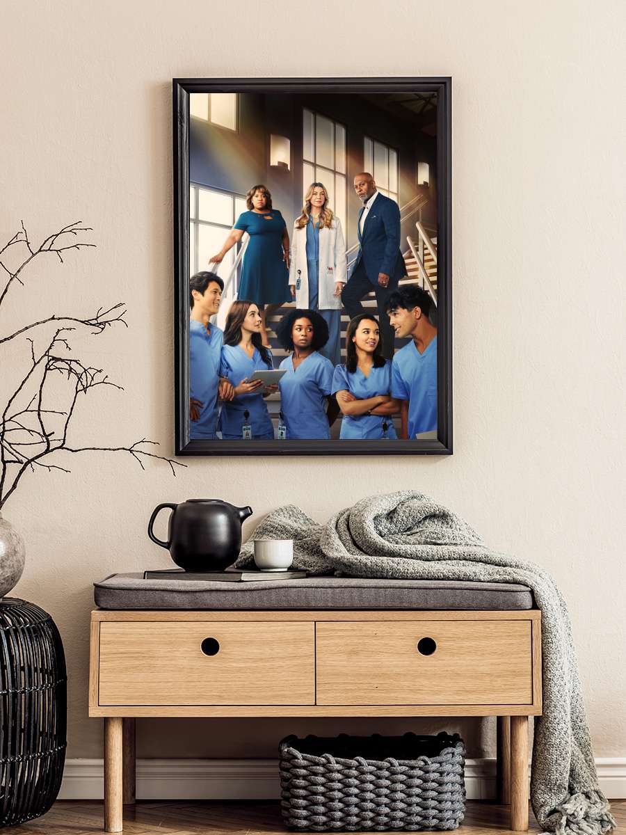 Grey's Anatomy Dizi Tablo Siyah Çerçeveli Dizi Poster Duvar Tablo