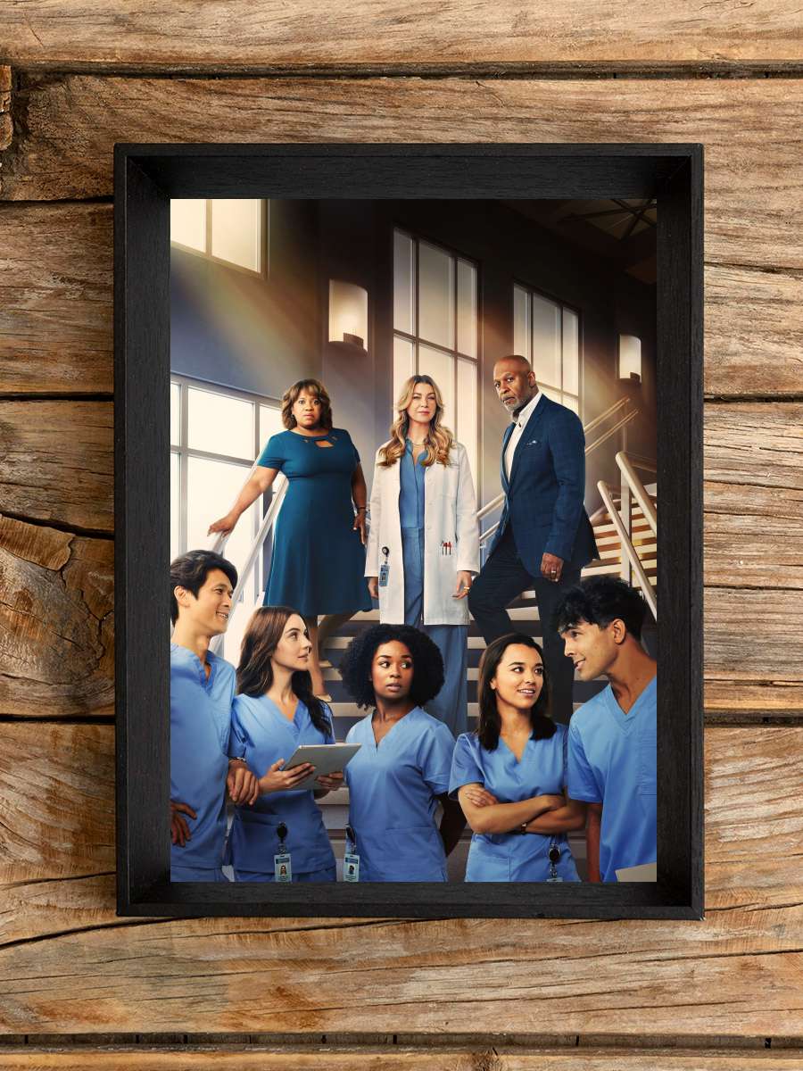 Grey's Anatomy Dizi Tablo Siyah Çerçeveli Dizi Poster Duvar Tablo