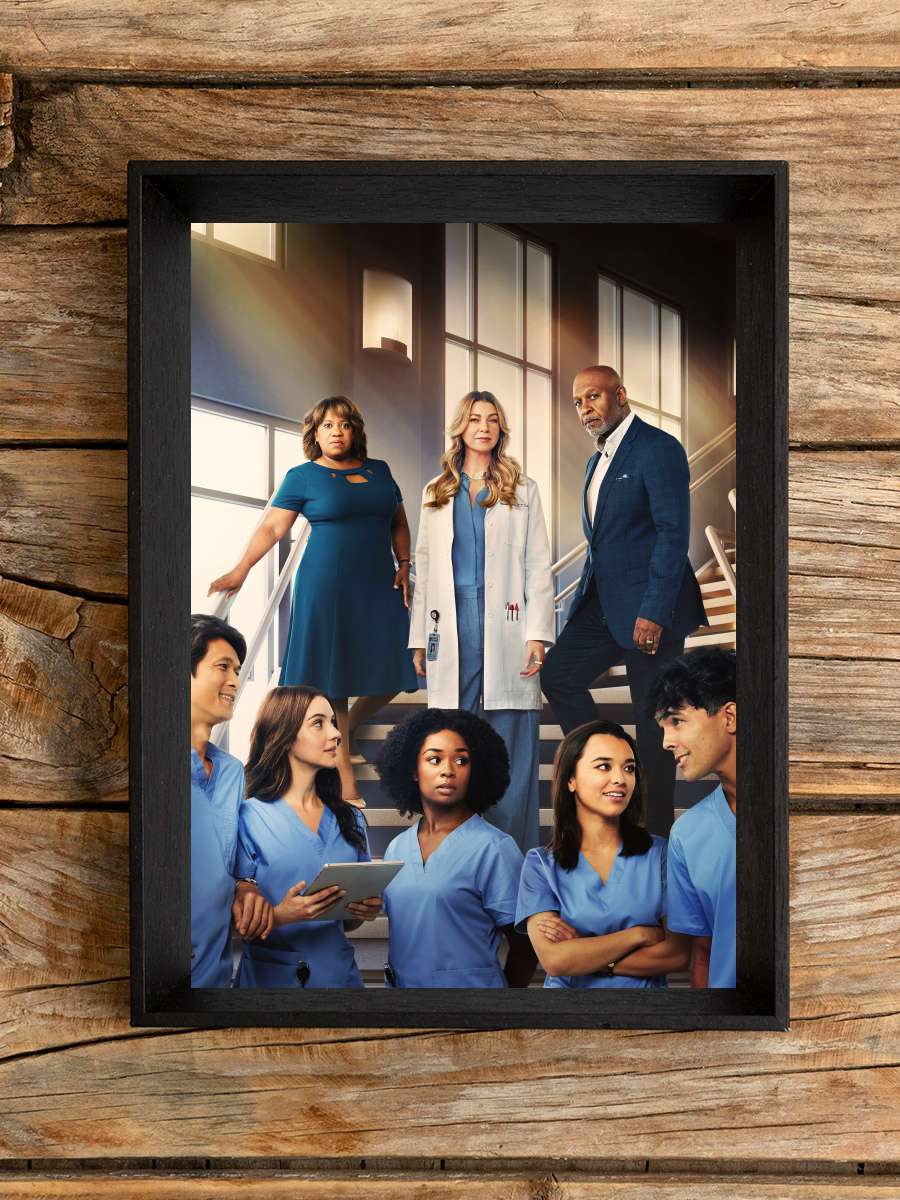 Grey's Anatomy Dizi Tablo Siyah Çerçeveli Dizi Poster Duvar Tablo