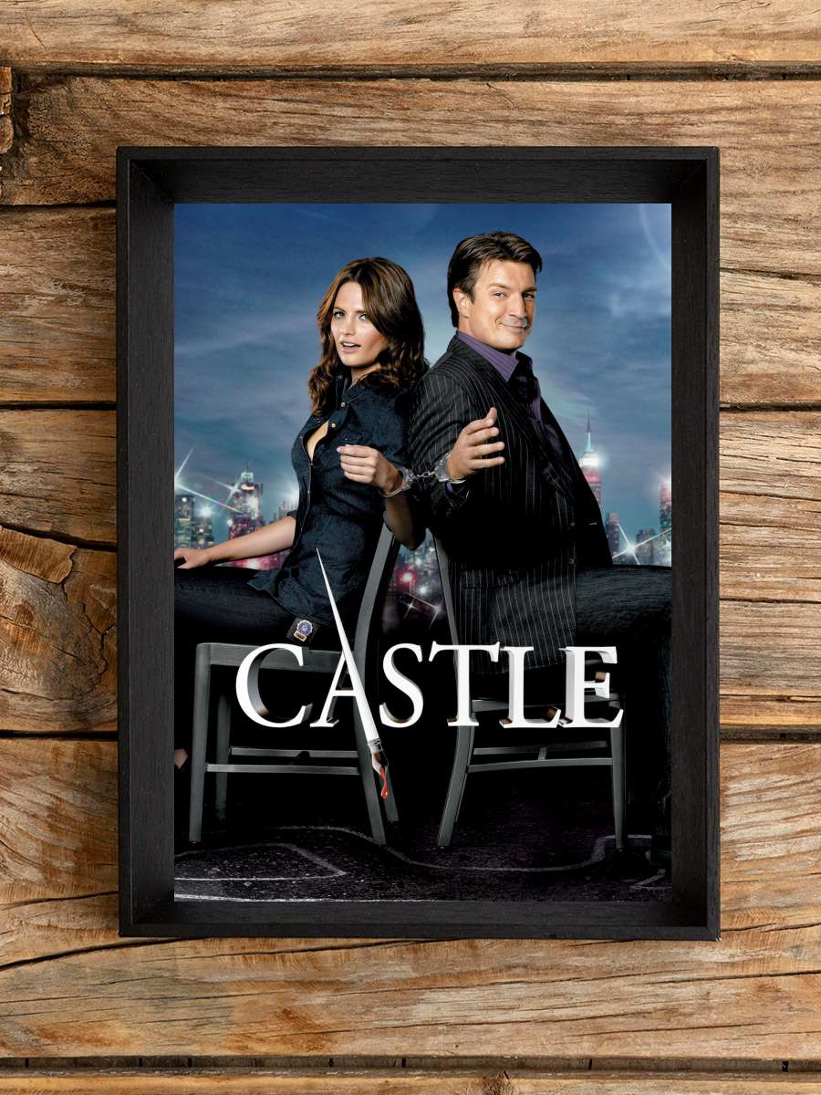 Castle Dizi Tablo Siyah Çerçeveli Dizi Poster Duvar Tablo