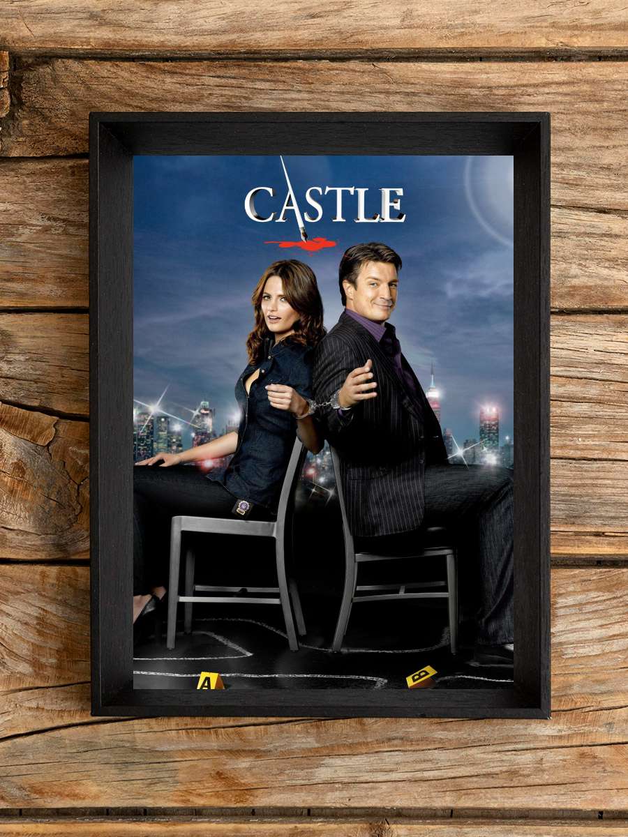 Castle Dizi Tablo Siyah Çerçeveli Dizi Poster Duvar Tablo