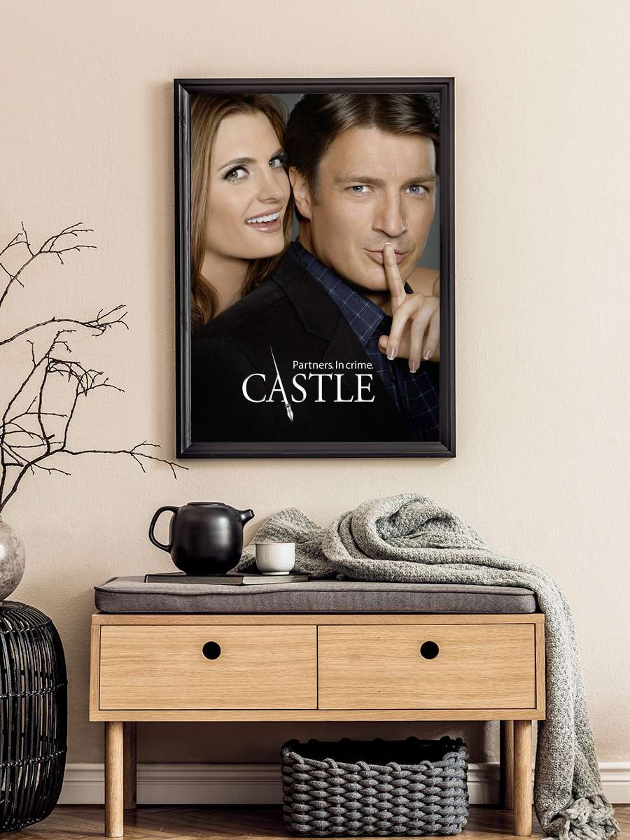 Castle Dizi Tablo Siyah Çerçeveli Dizi Poster Duvar Tablo