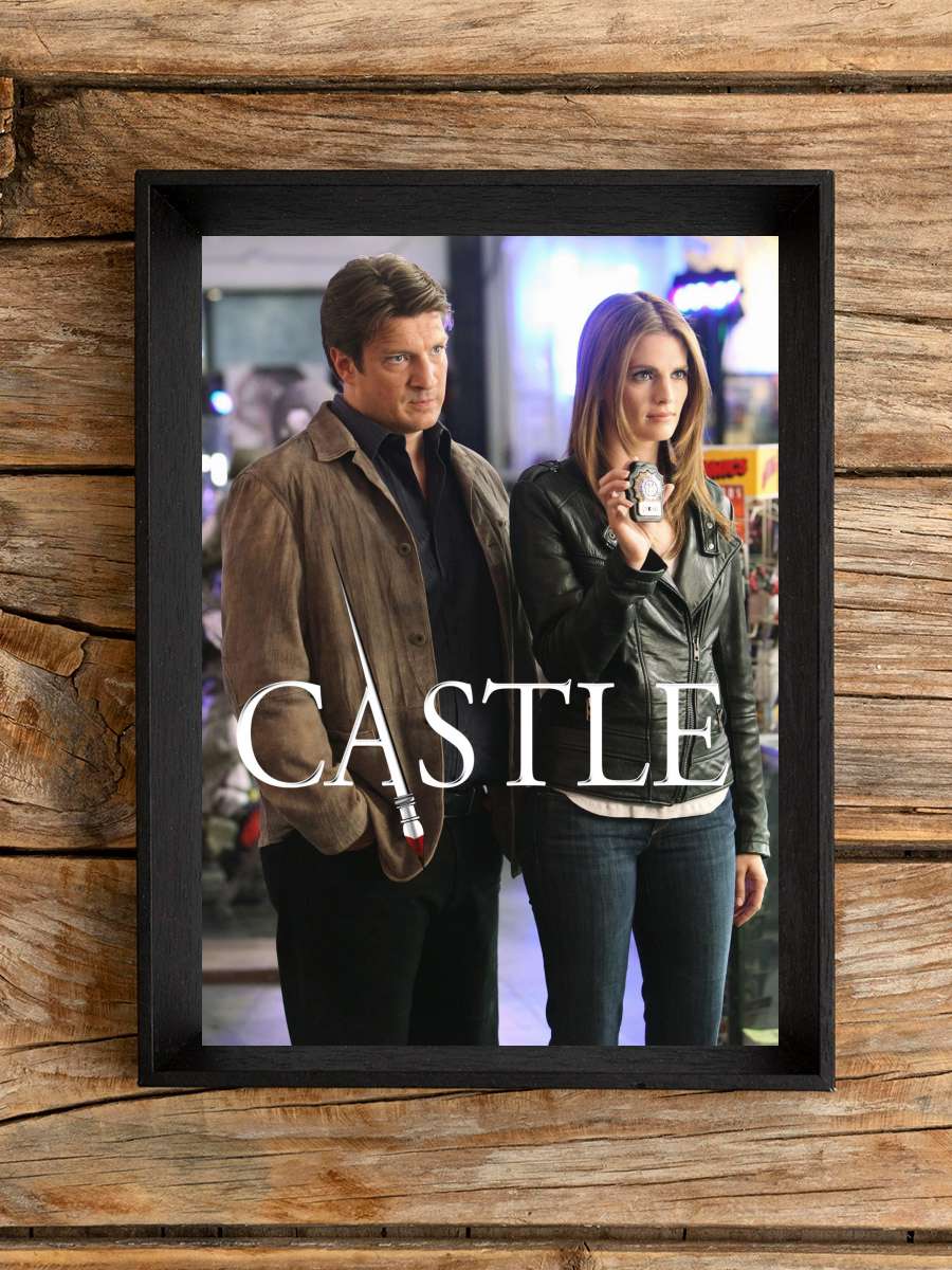 Castle Dizi Tablo Siyah Çerçeveli Dizi Poster Duvar Tablo