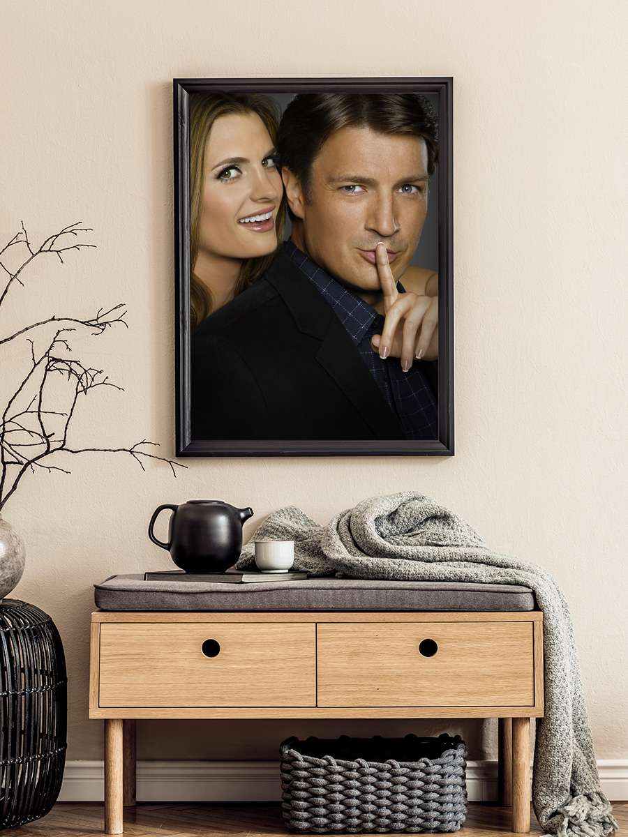 Castle Dizi Tablo Siyah Çerçeveli Dizi Poster Duvar Tablo