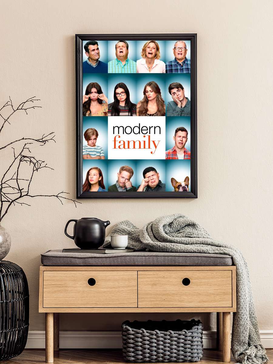 Modern Family Dizi Tablo Siyah Çerçeveli Dizi Poster Duvar Tablo