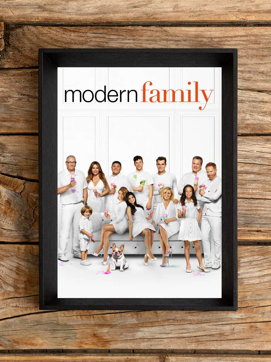 Modern Family Dizi Tablo Siyah Çerçeveli Dizi Poster Duvar Tablo