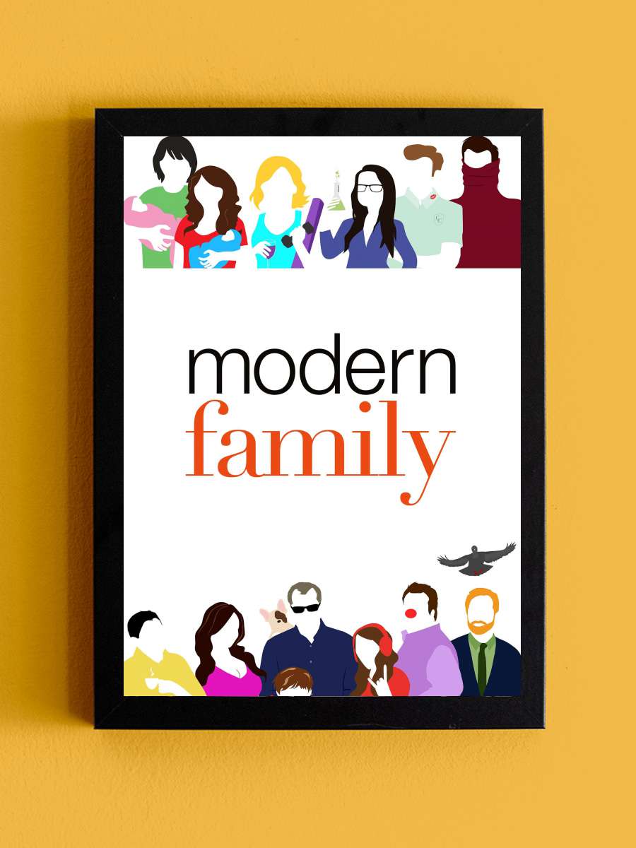 Modern Family Dizi Tablo Siyah Çerçeveli Dizi Poster Duvar Tablo