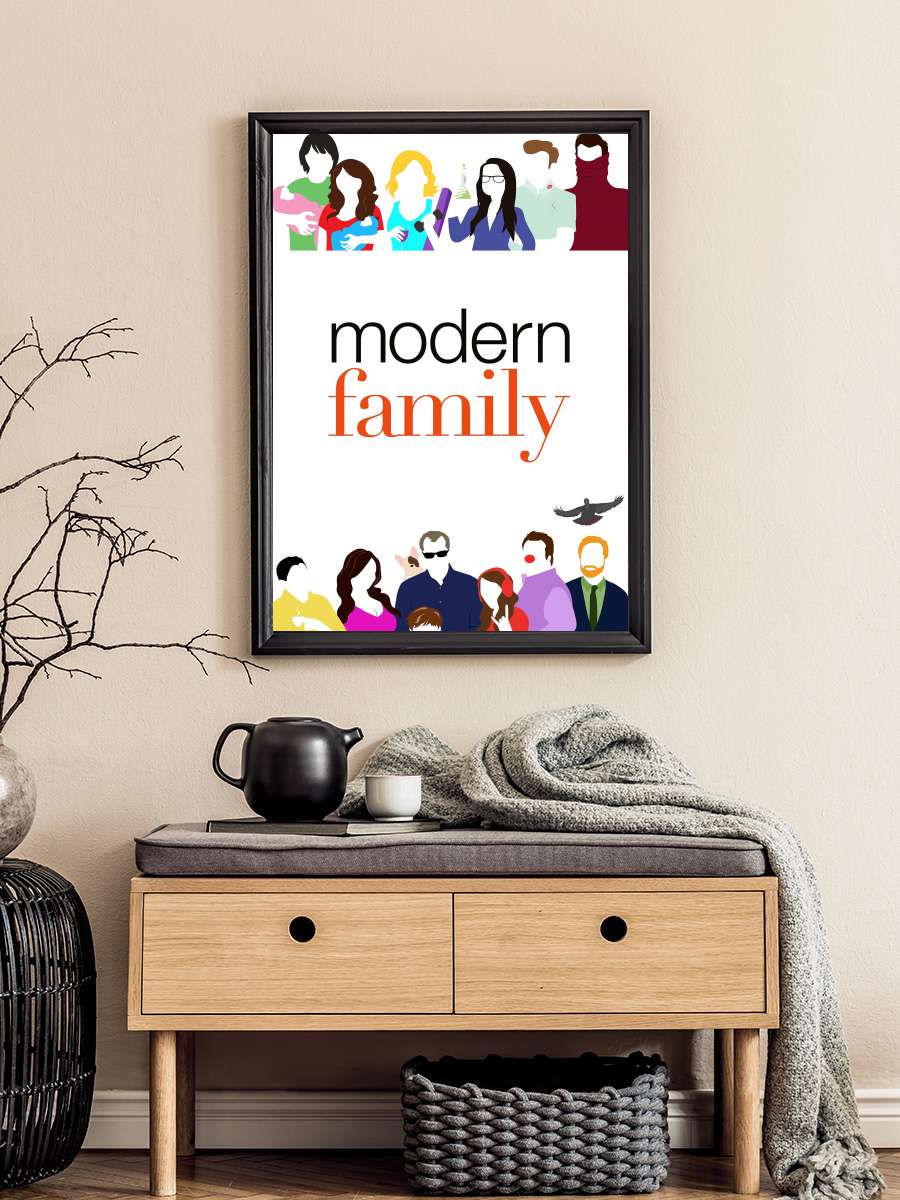 Modern Family Dizi Tablo Siyah Çerçeveli Dizi Poster Duvar Tablo