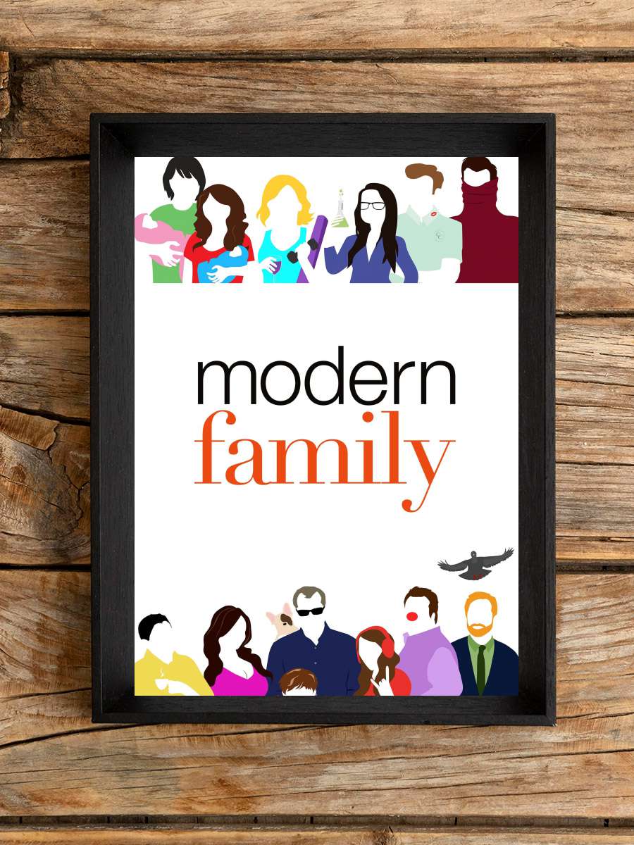 Modern Family Dizi Tablo Siyah Çerçeveli Dizi Poster Duvar Tablo