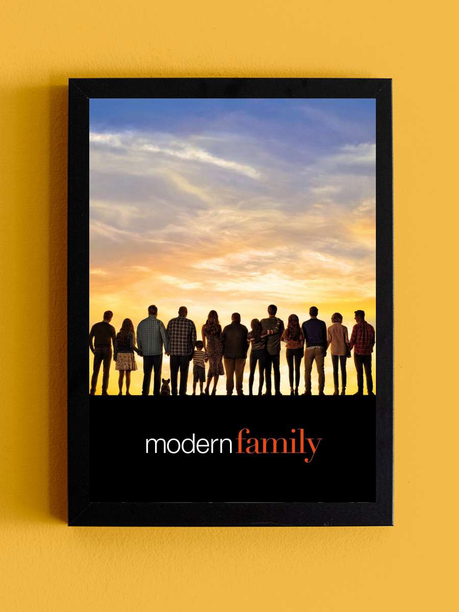 Modern Family Dizi Tablo Siyah Çerçeveli Dizi Poster Duvar Tablo