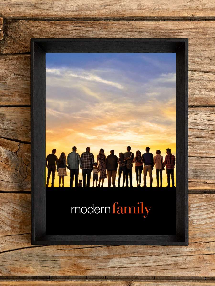 Modern Family Dizi Tablo Siyah Çerçeveli Dizi Poster Duvar Tablo