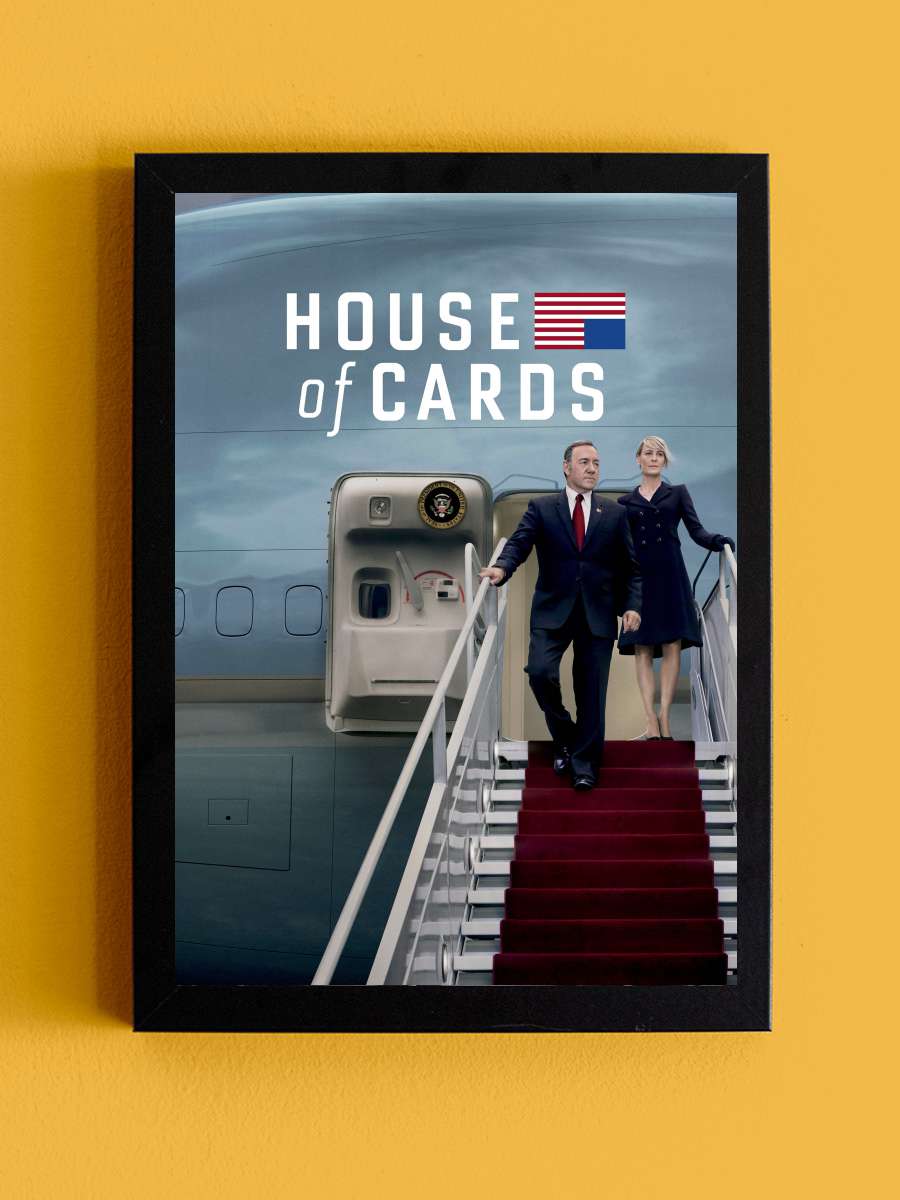 House of Cards Dizi Tablo Siyah Çerçeveli Dizi Poster Duvar Tablo