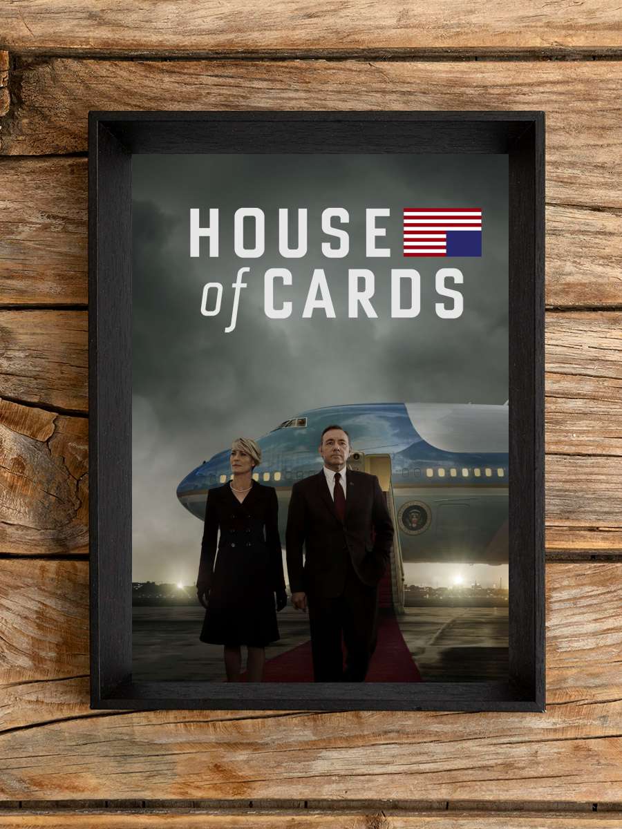 House of Cards Dizi Tablo Siyah Çerçeveli Dizi Poster Duvar Tablo