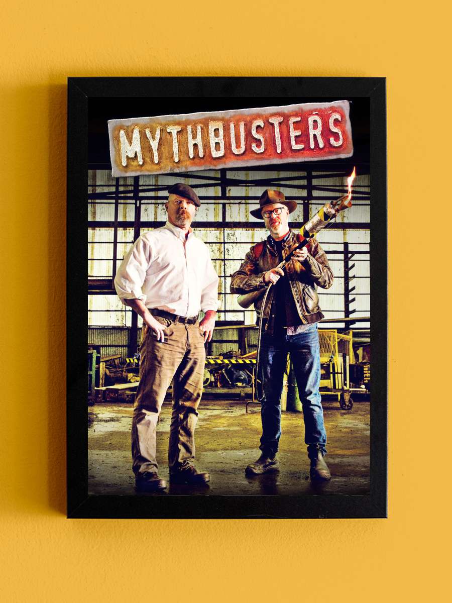 MythBusters Dizi Tablo Siyah Çerçeveli Dizi Poster Duvar Tablo