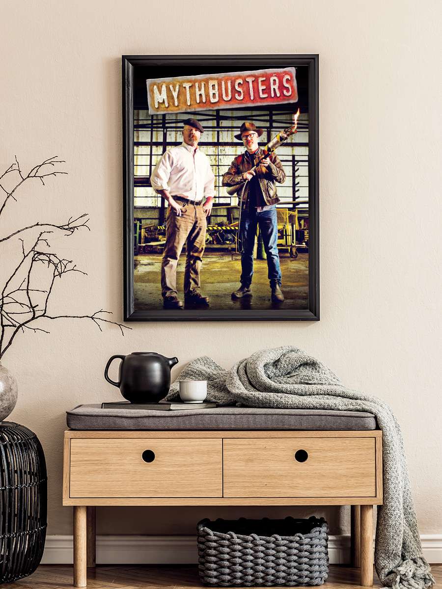 MythBusters Dizi Tablo Siyah Çerçeveli Dizi Poster Duvar Tablo