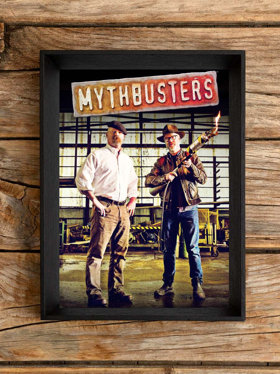 MythBusters Dizi Tablo Siyah Çerçeveli Dizi Poster Duvar Tablo