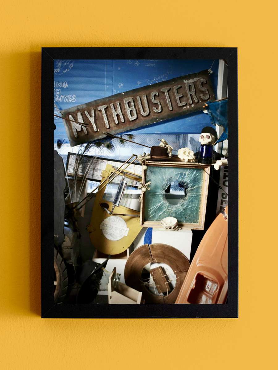 MythBusters Dizi Tablo Siyah Çerçeveli Dizi Poster Duvar Tablo