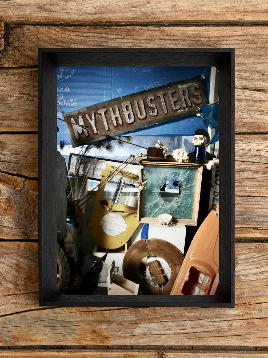 MythBusters Dizi Tablo Siyah Çerçeveli Dizi Poster Duvar Tablo