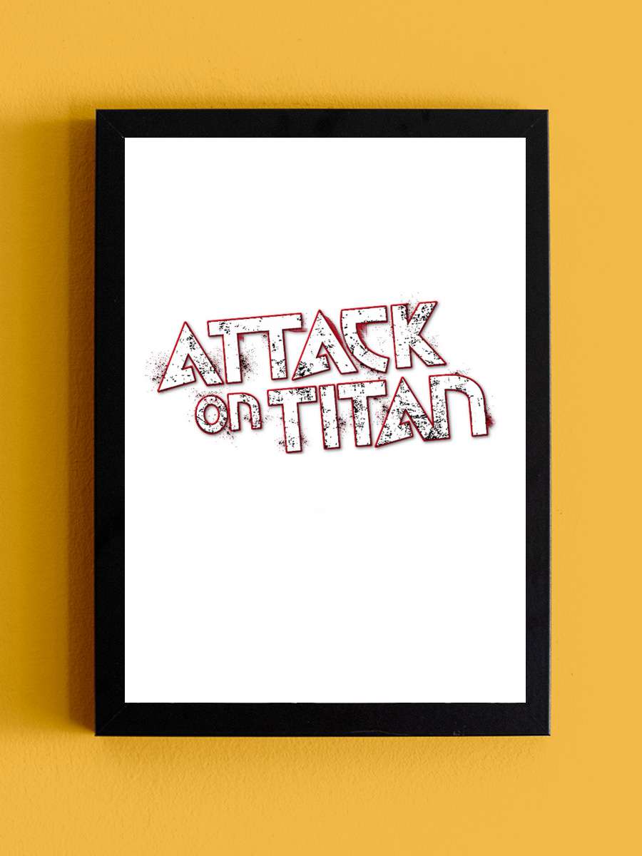 Attack on Titan - 進撃の巨人 Dizi Tablo Siyah Çerçeveli Dizi Poster Duvar Tablo