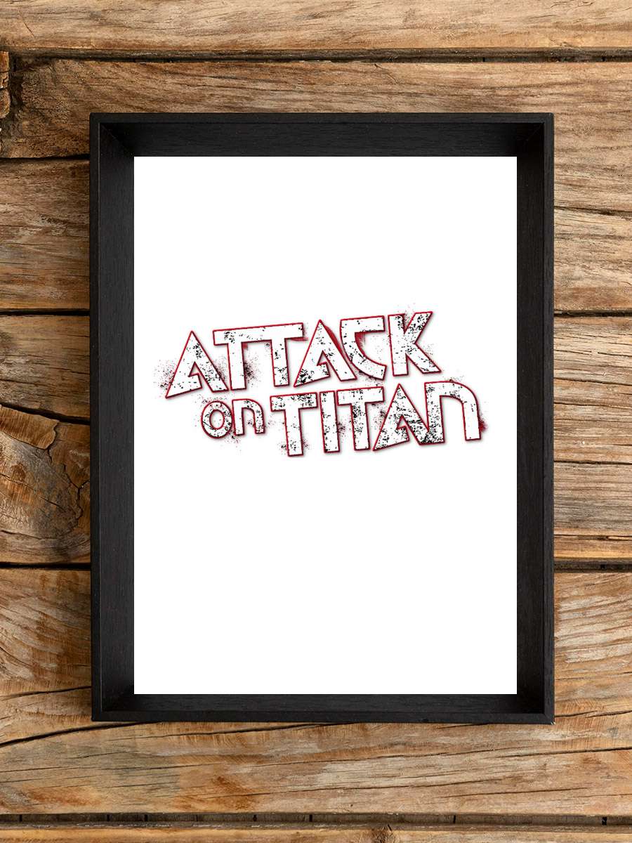 Attack on Titan - 進撃の巨人 Dizi Tablo Siyah Çerçeveli Dizi Poster Duvar Tablo