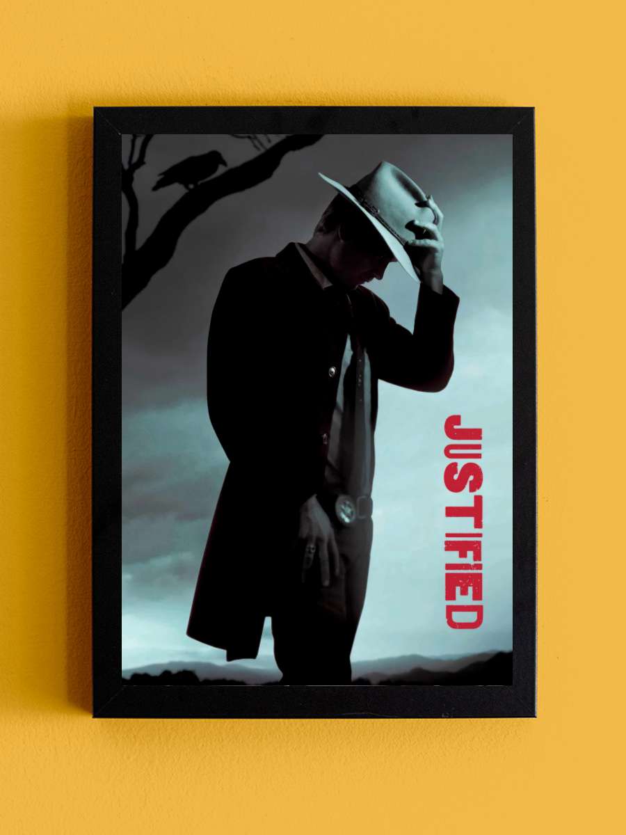 Justified Dizi Tablo Siyah Çerçeveli Dizi Poster Duvar Tablo