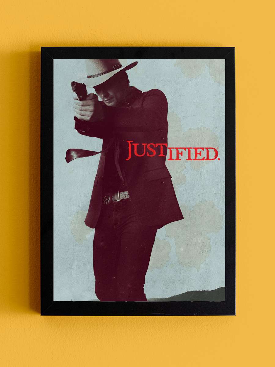 Justified Dizi Tablo Siyah Çerçeveli Dizi Poster Duvar Tablo