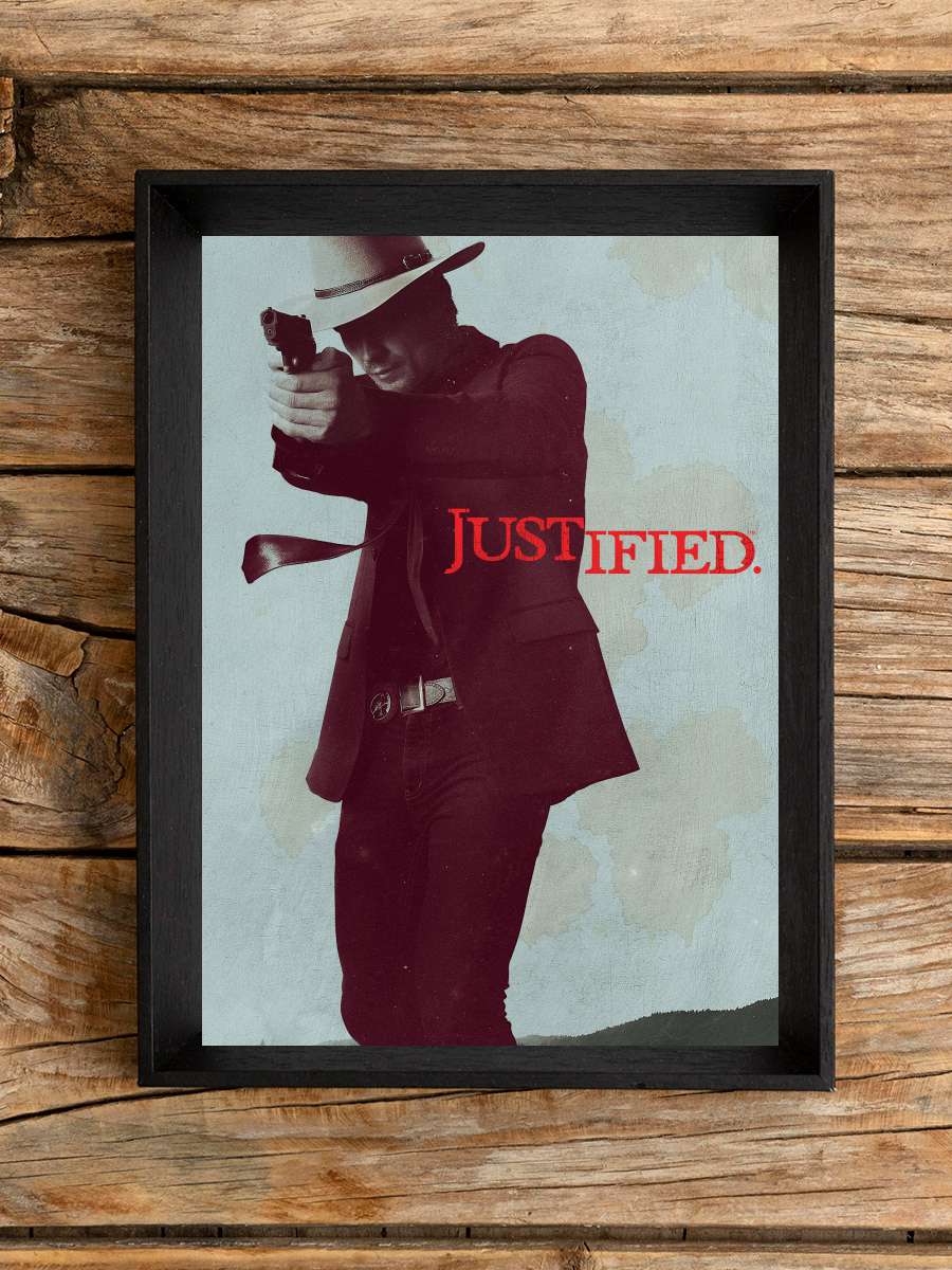 Justified Dizi Tablo Siyah Çerçeveli Dizi Poster Duvar Tablo