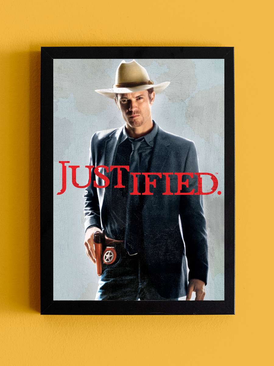 Justified Dizi Tablo Siyah Çerçeveli Dizi Poster Duvar Tablo