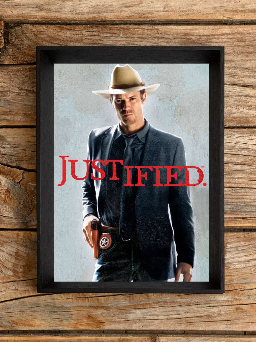 Justified Dizi Tablo Siyah Çerçeveli Dizi Poster Duvar Tablo