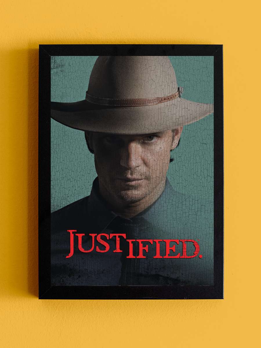 Justified Dizi Tablo Siyah Çerçeveli Dizi Poster Duvar Tablo