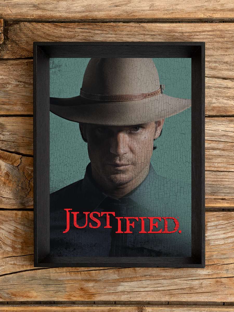 Justified Dizi Tablo Siyah Çerçeveli Dizi Poster Duvar Tablo