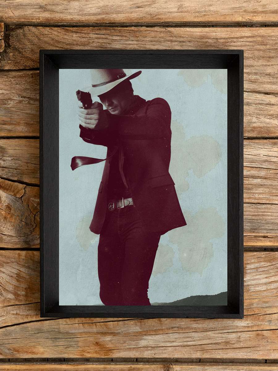 Justified Dizi Tablo Siyah Çerçeveli Dizi Poster Duvar Tablo