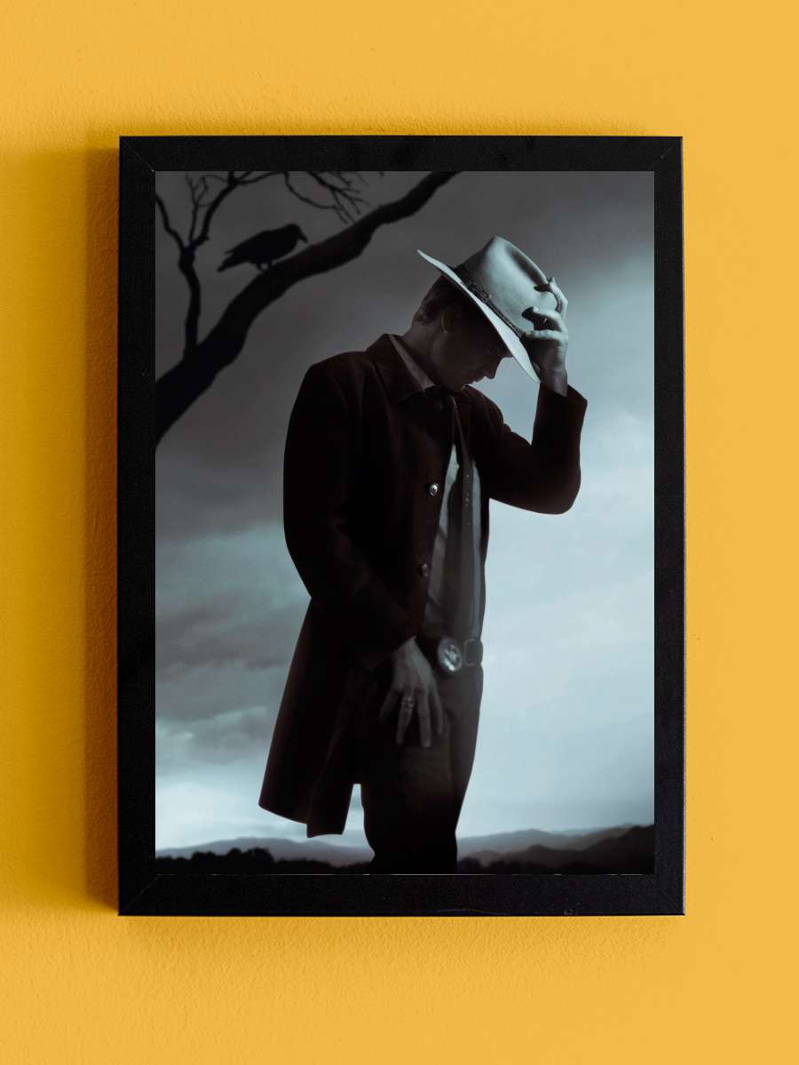 Justified Dizi Tablo Siyah Çerçeveli Dizi Poster Duvar Tablo